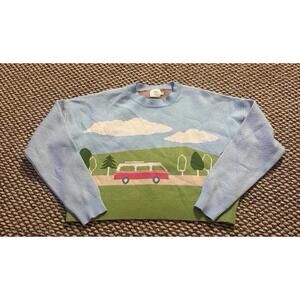 Anthropologie Luna Ivy Scenic Camper Van Sweater Size Small
